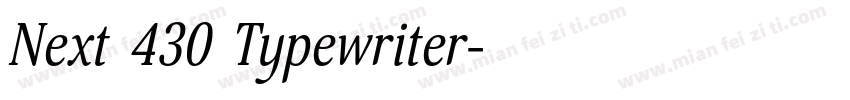Next 430 Typewriter字体转换